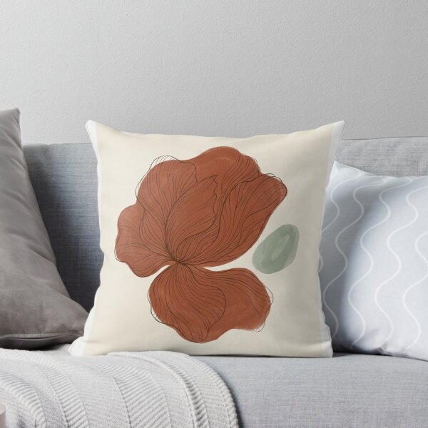 Item preview, Terracotta Bloom Flow | Sage Accent Abstract Botanical Print designed and sold by Zaramodo.