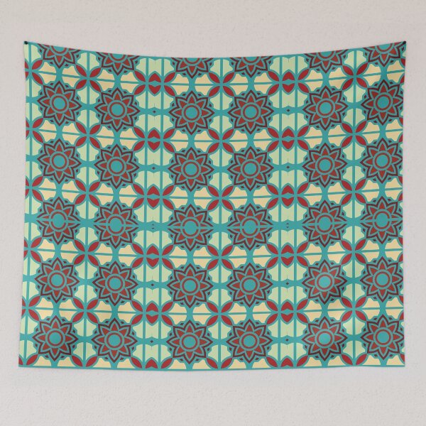 Item preview, Rustic Cyan Geometric designed and sold by lifeinspired4u.