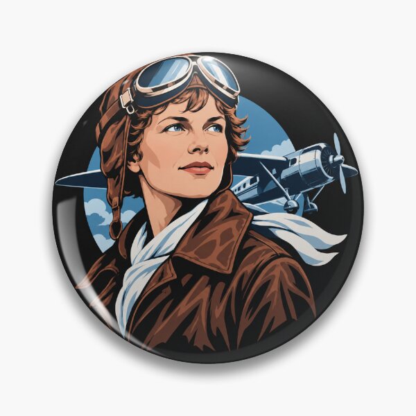 Item preview, Amelia Earhart Vintage Aviation Pioneer Hero Portrait designed and sold by Owcomm.
