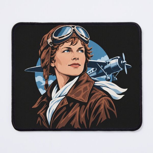 Item preview, Amelia Earhart Vintage Aviation Pioneer Hero Portrait designed and sold by Owcomm.