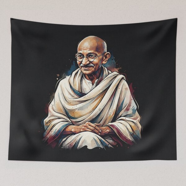 Artikelvorschau, Inspirierende Mahatma Gandhi Aquarellporträt Vektorillustration entworfen und verkauft von Owcomm.