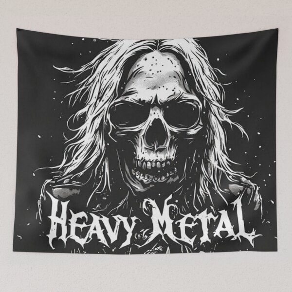 Item preview, Heavy Metal Skull Art designed and sold by TheDarkWardrobe.