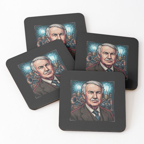 Item preview, Thomas Edison Inventor Portrait With Lightbulbs designed and sold by Owcomm.
