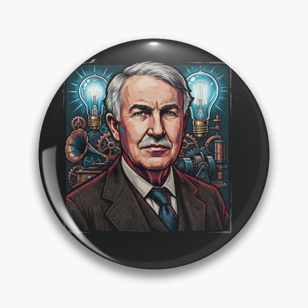 Item preview, Thomas Edison Inventor Portrait With Lightbulbs designed and sold by Owcomm.