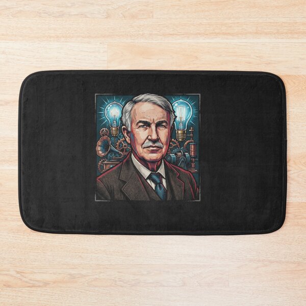 Item preview, Thomas Edison Inventor Portrait With Lightbulbs designed and sold by Owcomm.