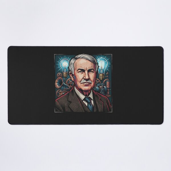 Item preview, Thomas Edison Inventor Portrait With Lightbulbs designed and sold by Owcomm.