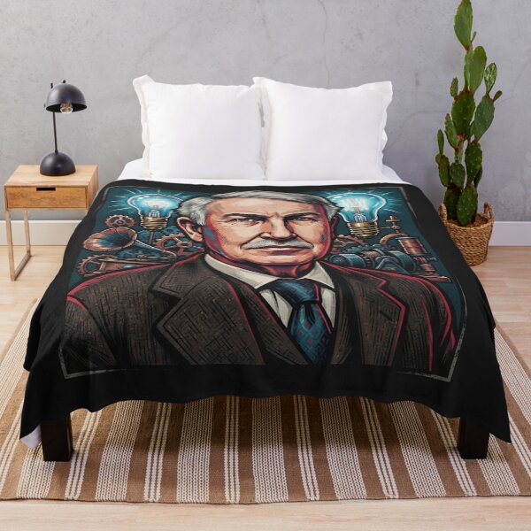 Item preview, Thomas Edison Inventor Portrait With Lightbulbs designed and sold by Owcomm.