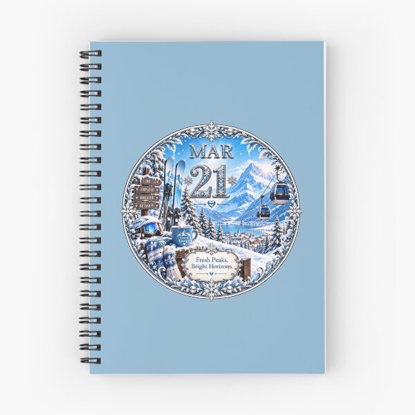 Item preview, March 21 Alpine Ski Birthday Design designed and sold by LunaMoments.