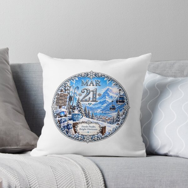 Item preview, March 21 Alpine Ski Birthday Design designed and sold by LunaMoments.