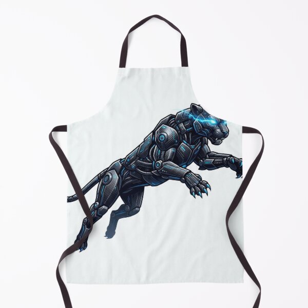 Item preview, Cybernetic Panther Pouncing Robotic Black Panther Art designed and sold by Rahat3344.