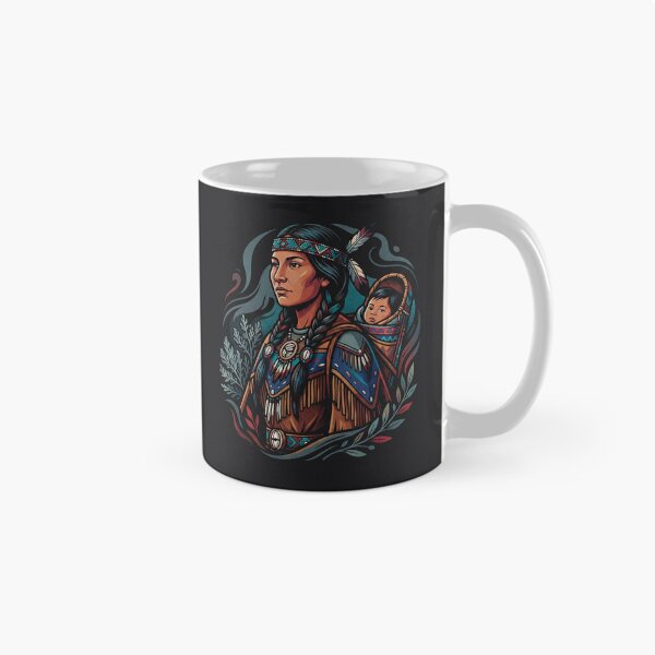 Item preview, Pocahontas Indigenous Mother and Child Heritage Portrait designed and sold by Owcomm.