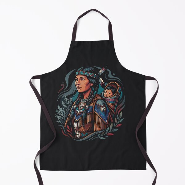 Item preview, Pocahontas Indigenous Mother and Child Heritage Portrait designed and sold by Owcomm.