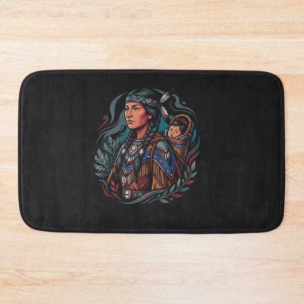 Item preview, Pocahontas Indigenous Mother and Child Heritage Portrait designed and sold by Owcomm.