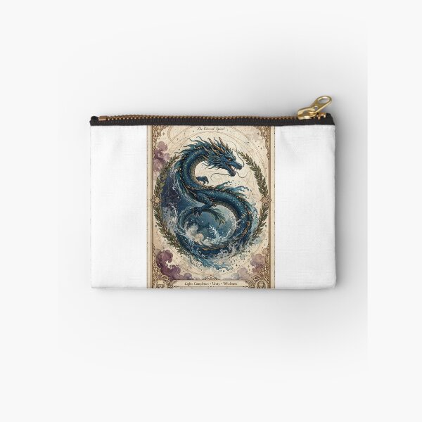 Item preview, The World XXI Tarot Card - The Eternal Spiral Blue Dragon designed and sold by ExpressoJungle.