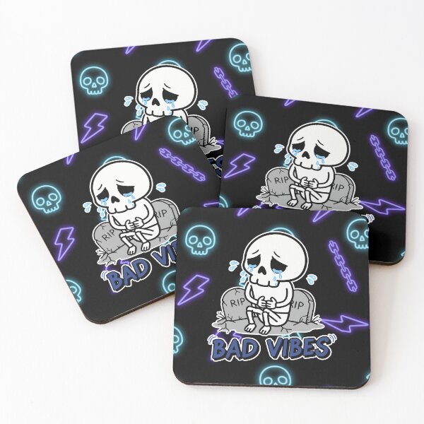 Item preview, Bad Vibes Crying Skeleton Cartoon designed and sold by Taridesign.