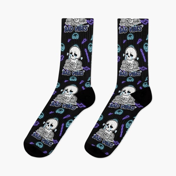Item preview, Bad Vibes Crying Skeleton Cartoon designed and sold by Taridesign.