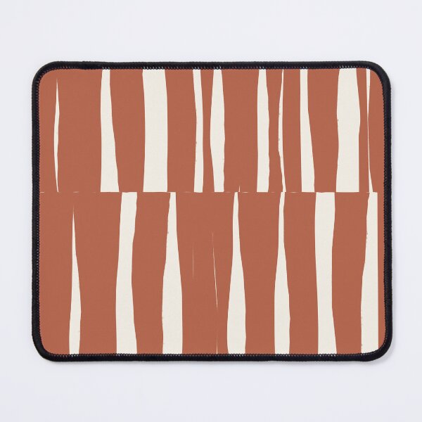 Item preview, Minimal Geometric Rectangles Lines 15 | Terracotta Cream Irregular Hand Drawn Stripes designed and sold by MarleneCanto.