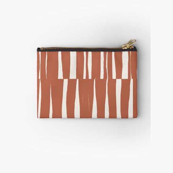 Item preview, Minimal Geometric Rectangles Lines 15 | Terracotta Cream Irregular Hand Drawn Stripes designed and sold by MarleneCanto.