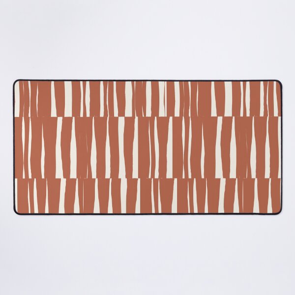 Item preview, Minimal Geometric Rectangles Lines 15 | Terracotta Cream Irregular Hand Drawn Stripes designed and sold by MarleneCanto.