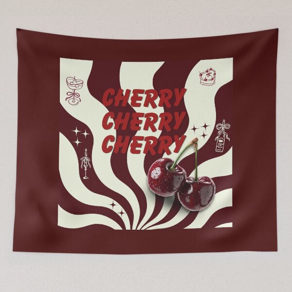 Item preview, Cherry Cherry Cherry Retro Typography designed and sold by itshalimeera.
