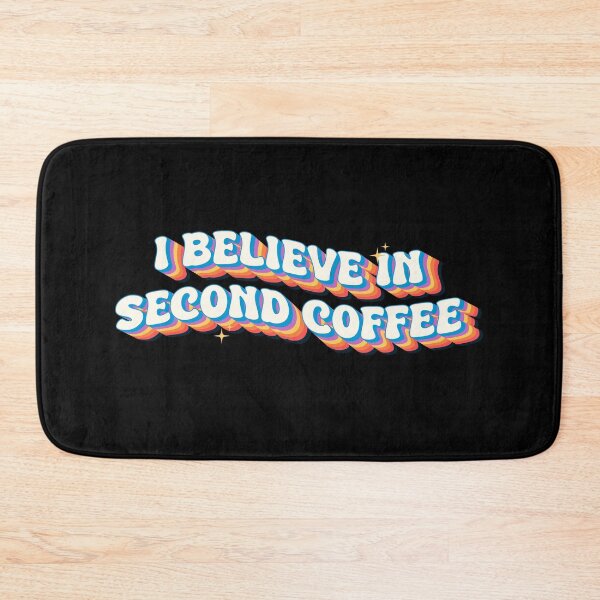 Item preview, I Believe in Second Coffee Retro Vintage Coffee Lover Typography designed and sold by Chonkz.