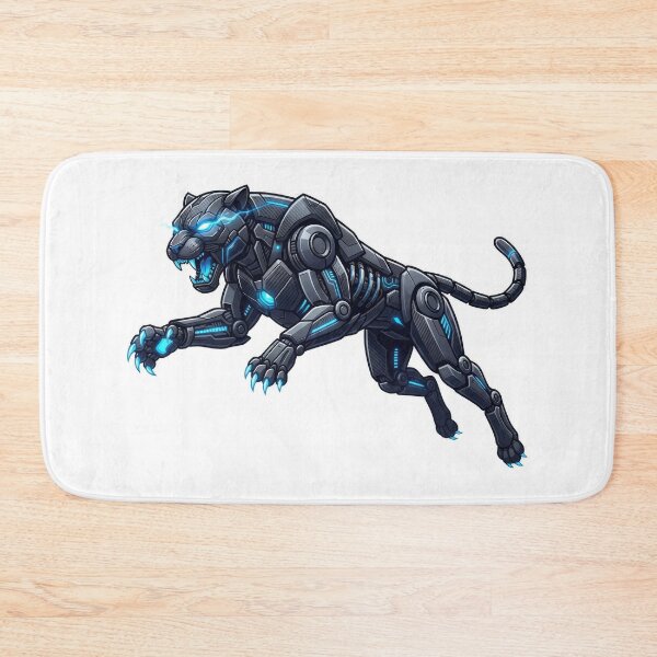 Item preview, Cybernetic Black Panther Roaring Sci-Fi Cyborg Art designed and sold by Rahat3344.