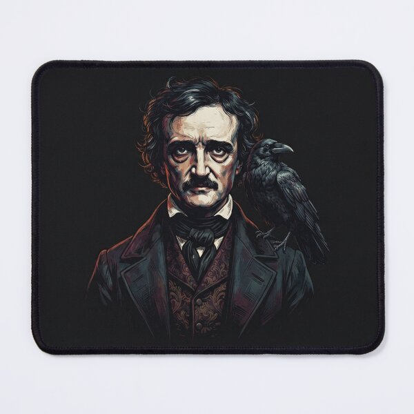 Item preview, Edgar Allan Poe with raven dark portrait designed and sold by Owcomm.