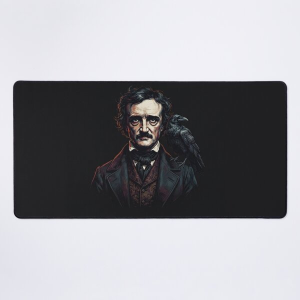 Item preview, Edgar Allan Poe with raven dark portrait designed and sold by Owcomm.