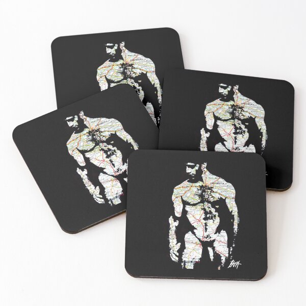 Item preview, Big Muscled Hairy Gay Otter Map Art By NLMKArtStudio designed and sold by NLMKArtStudio.