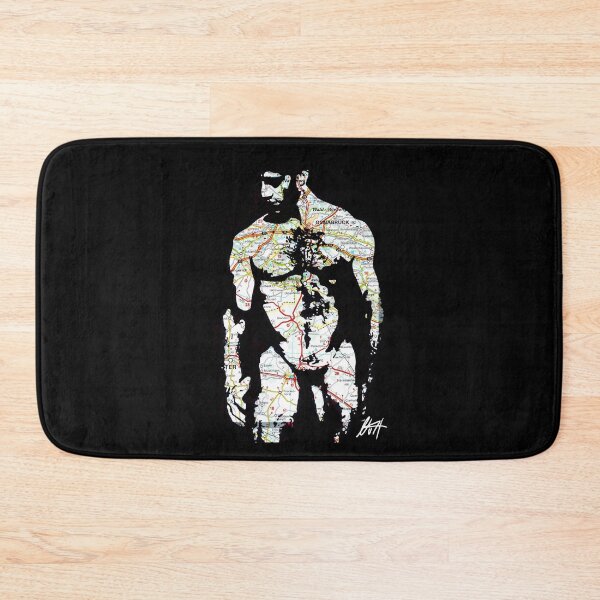 Item preview, Big Muscled Hairy Gay Otter Map Art By NLMKArtStudio designed and sold by NLMKArtStudio.