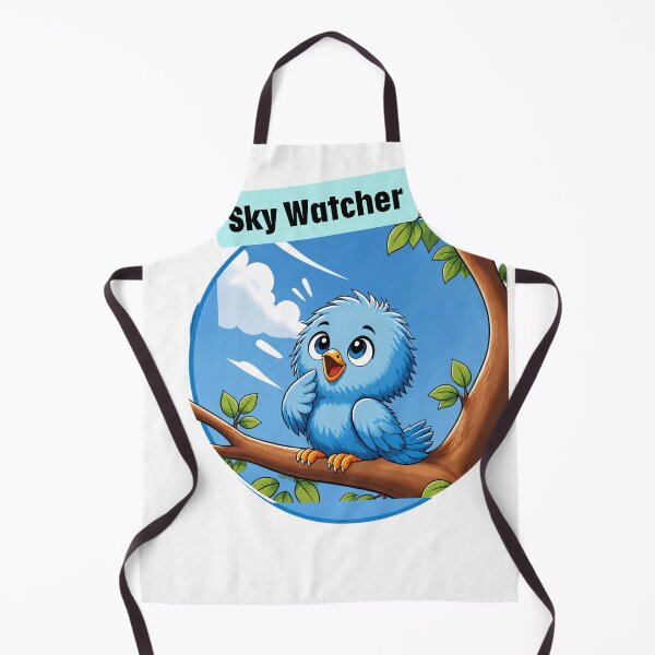 Item preview, Cute Blue Bird on Branch – Kawaii Nature Cartoon T‑Shirt Design designed and sold by IZDIHAR-STUDIO.