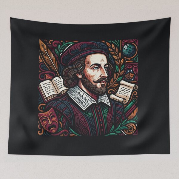 Item preview, William Shakespeare Renaissance Author Portrait Graphic designed and sold by Owcomm.