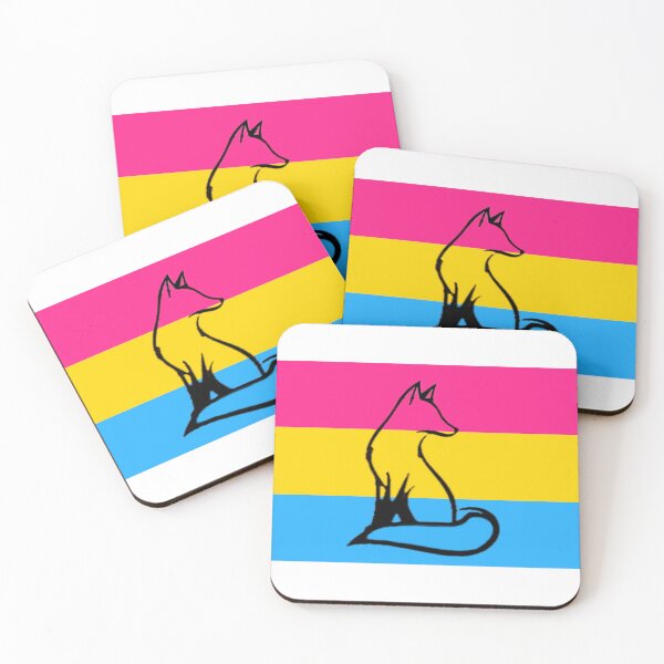 Item preview, Fox with the pan pride flag designed and sold by TimesTwoAngela.