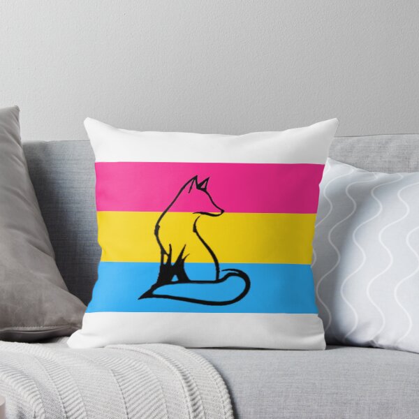 Item preview, Fox with the pan pride flag designed and sold by TimesTwoAngela.
