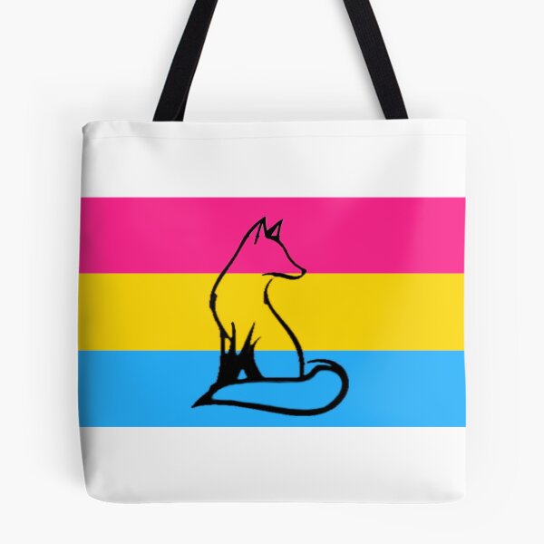 Item preview, Fox with the pan pride flag designed and sold by TimesTwoAngela.
