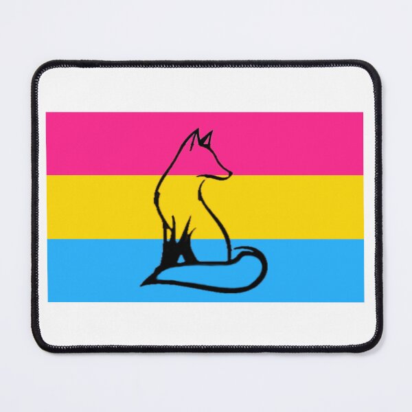 Item preview, Fox with the pan pride flag designed and sold by TimesTwoAngela.