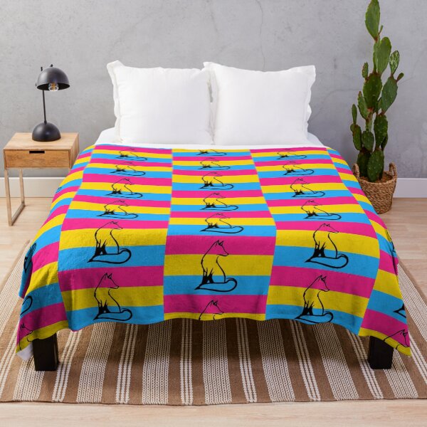 Item preview, Fox with the pan pride flag designed and sold by TimesTwoAngela.