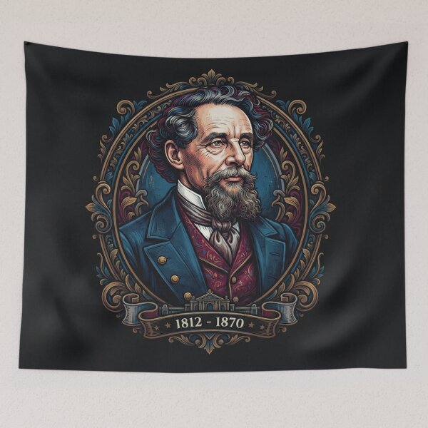 Item preview, Charles Dickens Victorian Vintage Portrait Fine Art designed and sold by Owcomm.