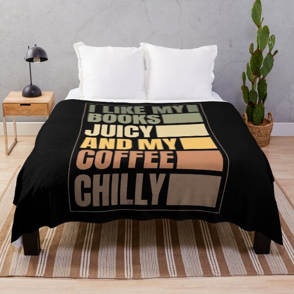 Item preview, Juicy Books Chilly Coffee Retro Typography – Book Lover Coffee Lover Design designed and sold by Chonkz.