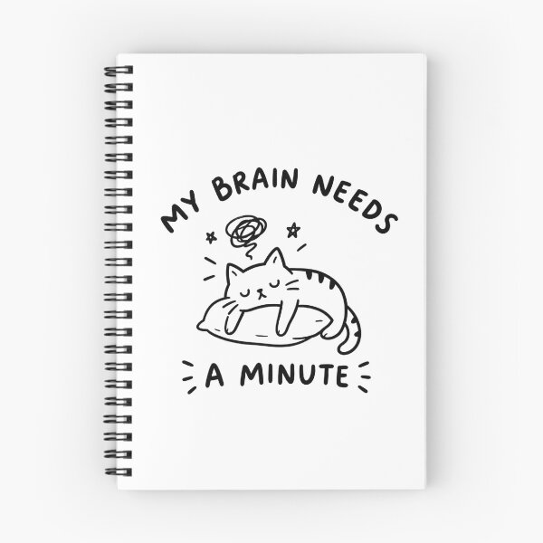 Item preview, My Brain Needs a Minute Funny Cat Minimalist Design designed and sold by mik lor.