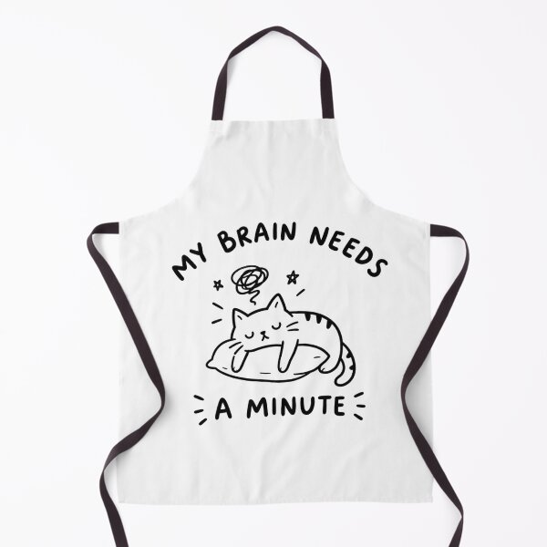 Item preview, My Brain Needs a Minute Funny Cat Minimalist Design designed and sold by mik lor.