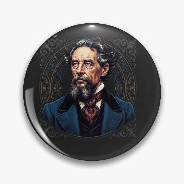 Artikelvorschau, Porträtillustration von Charles Dickens aus der viktorianischen Ära entworfen und verkauft von Owcomm.