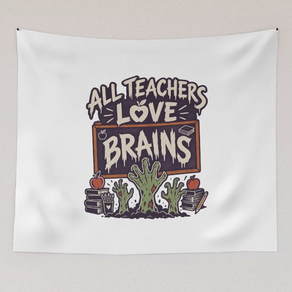 Item preview, All Teachers Love Brains designed and sold by LuveraxArt.