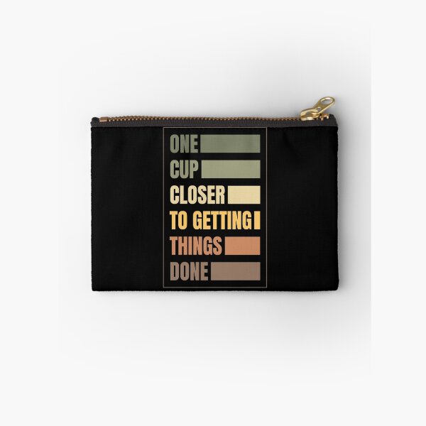 Item preview, One Cup Closer – Retro Coffee Motivation Typography Design designed and sold by Chonkz.