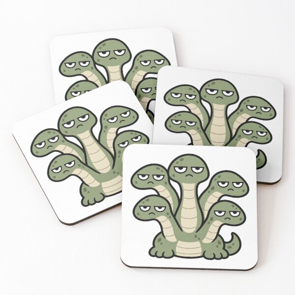 Item preview, Grumpy Hydra | Funny Unimpressed Mythical Monster designed and sold by Bitchy Little Things.