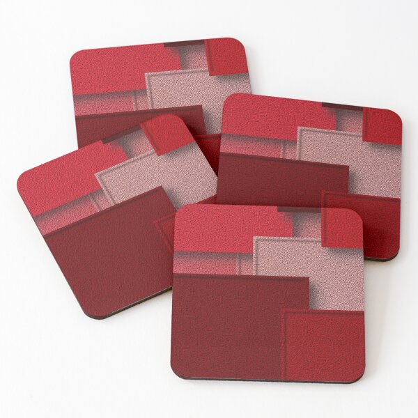 Item preview, Abstract Red Textured Geometric Layers designed and sold by Javier Narváez Solarte.