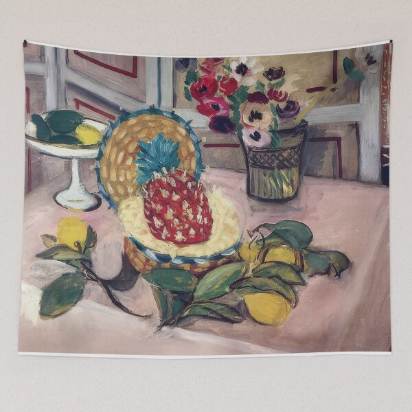 Item preview, Still life with pineapples 1 designed and sold by VeilOfPigments.