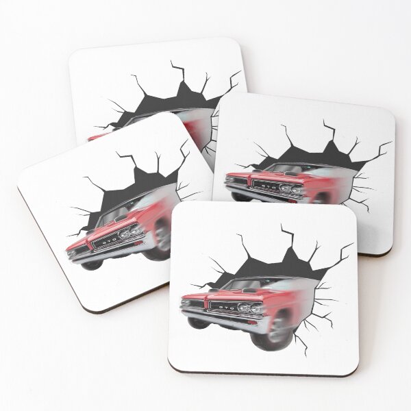 Item preview, FUNNY CLASSIC CARS, VINTAGE RED 1964 GTO, AMERICAN MUSCLE CARS designed and sold by classic car craze.