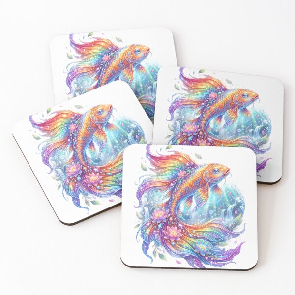 Item preview, Mystical koi fish rainbow fins designed and sold by kidoramagic.
