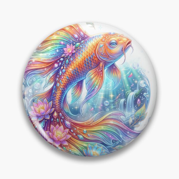 Item preview, Mystical koi fish rainbow fins designed and sold by kidoramagic.